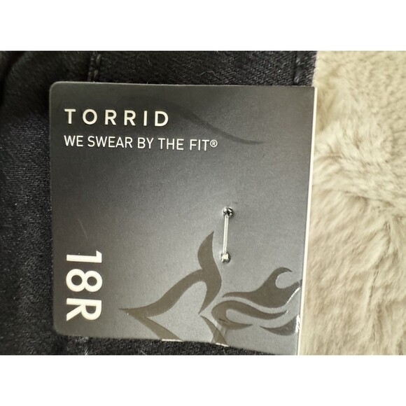NEW Torrid Curvy Skinny Ankle Jeans Stretch Black Plus Size 18 Regular Dark Wash - Picture 4 of 11